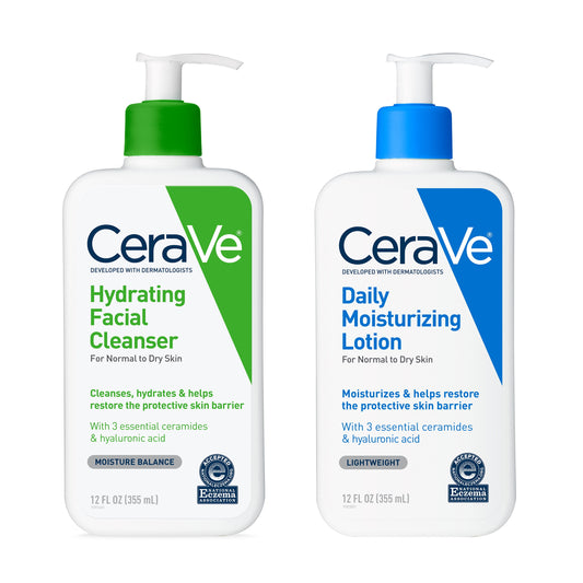 Daily Skincare Essentials Kit for Balanced to Dry Skin, 2 Piece Set