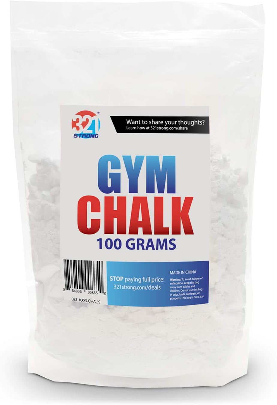 100 Gram (3.52 Oz) Loose Gym Chalk - for Weightlifting, Rock Climbing, Kettlebells, and Gymnastics